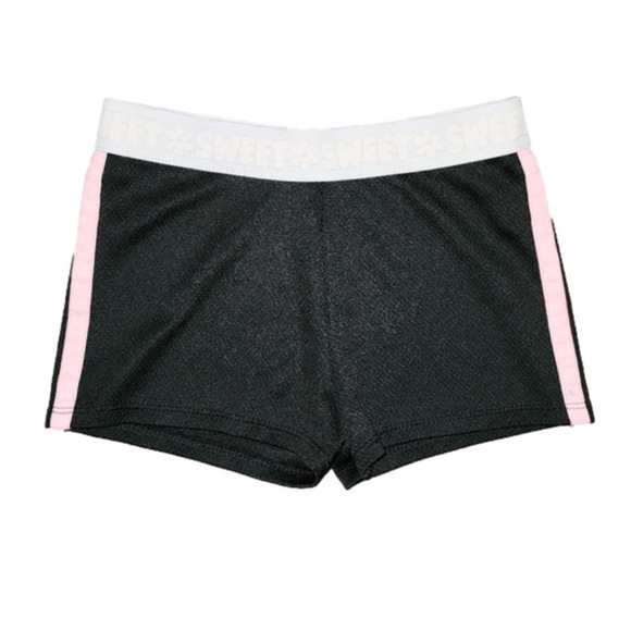 Garanimals Black Athletic Shorts with Pink Side Stripes - Picture 1 of 5